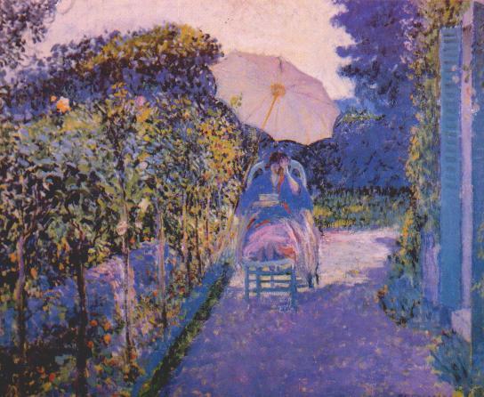 Woman Seated In A Garden — Frederick Carl Frieseke