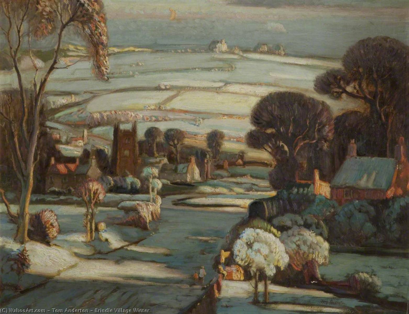 Brindle Village Winter — Tom Anderton
