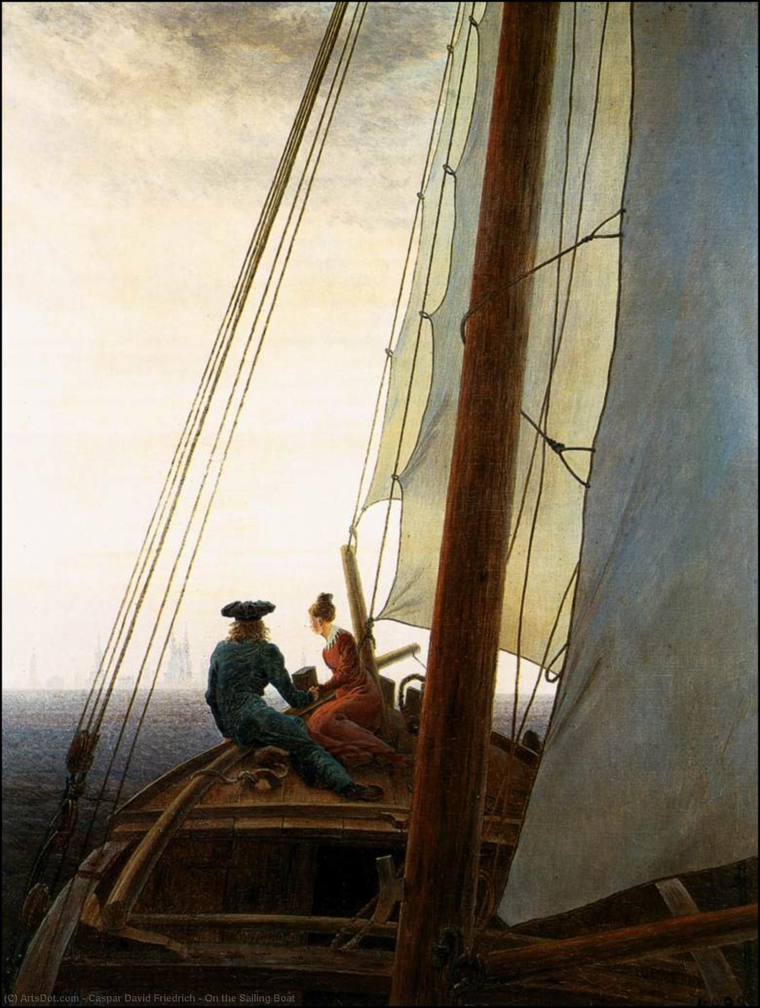 On The Sailing Boat — Caspar David Friedrich