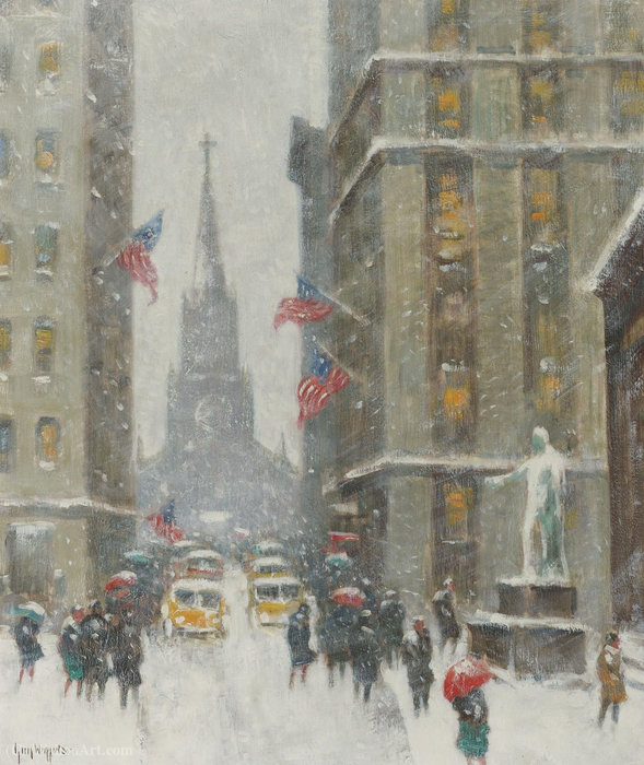 Wall Street In Winter — Guy Carleton Wiggins