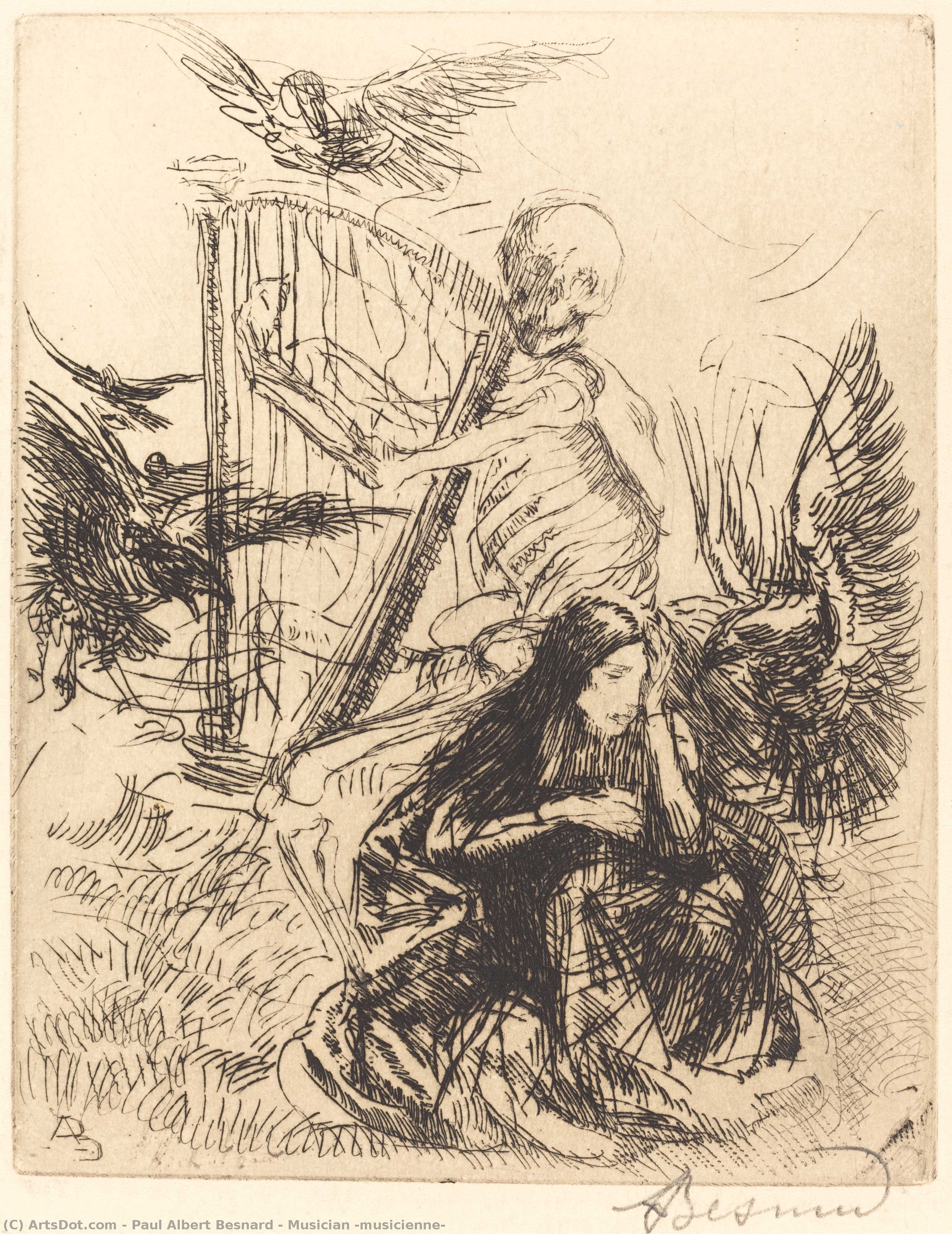 Musician (musicienne) — Paul Albert Besnard