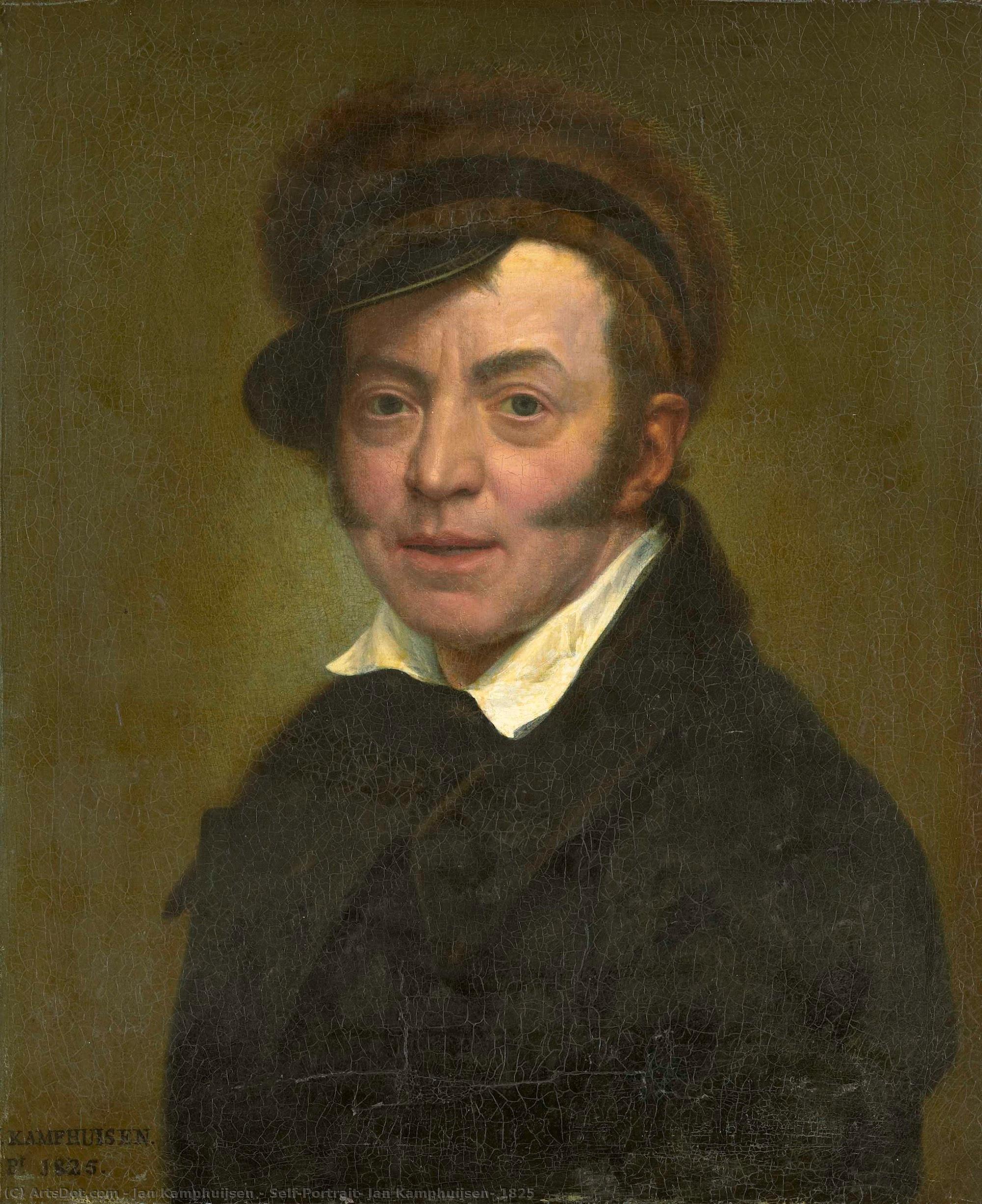 Self-portrait, Jan Kamphuijsen, 1825 — Jan Kamphuijsen