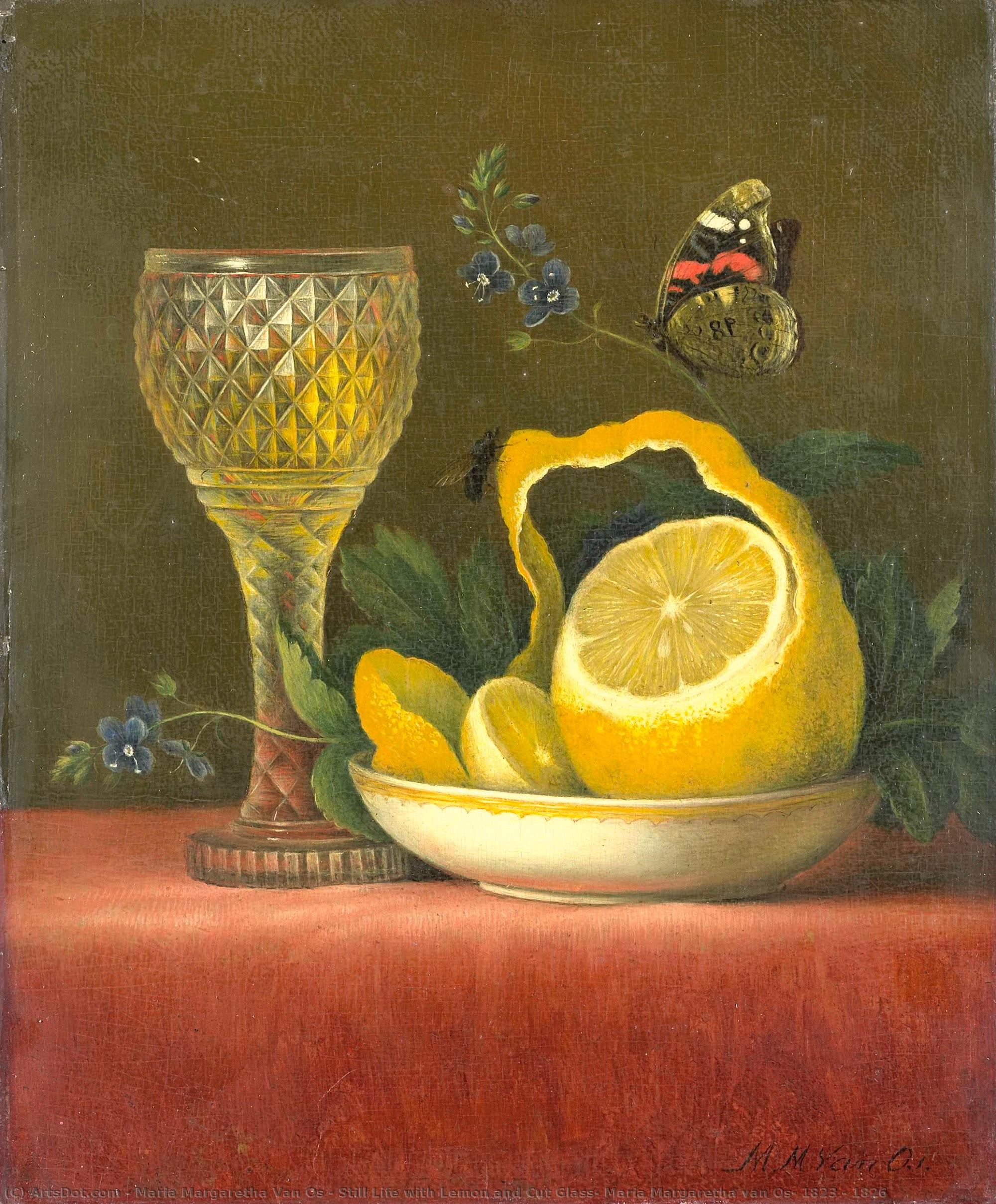 Still Life With Lemon And Cut Glass, Maria Margaretha Van Os, 1823 - 1826 — Maria Margaretha Van Os
