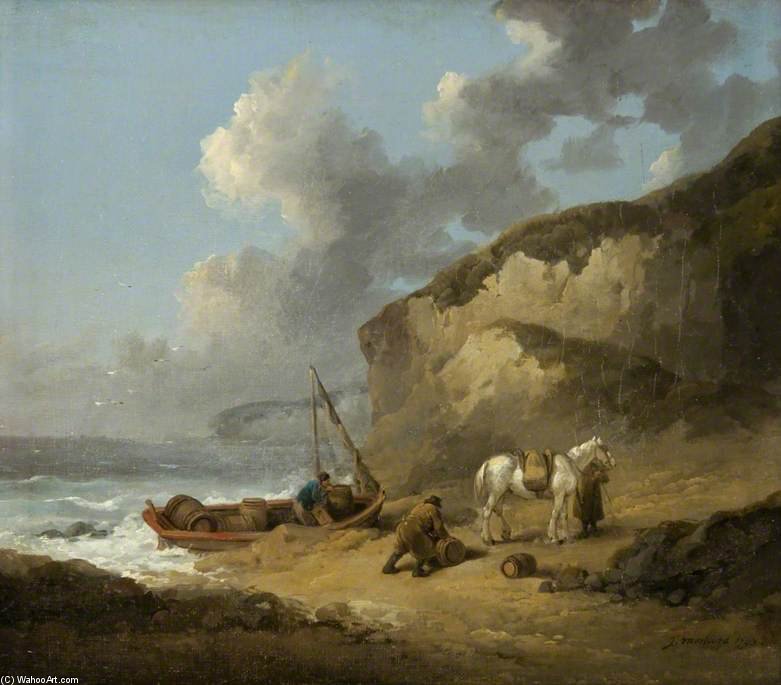 Sea-coast Scene, Smugglers — Джордж Морленд