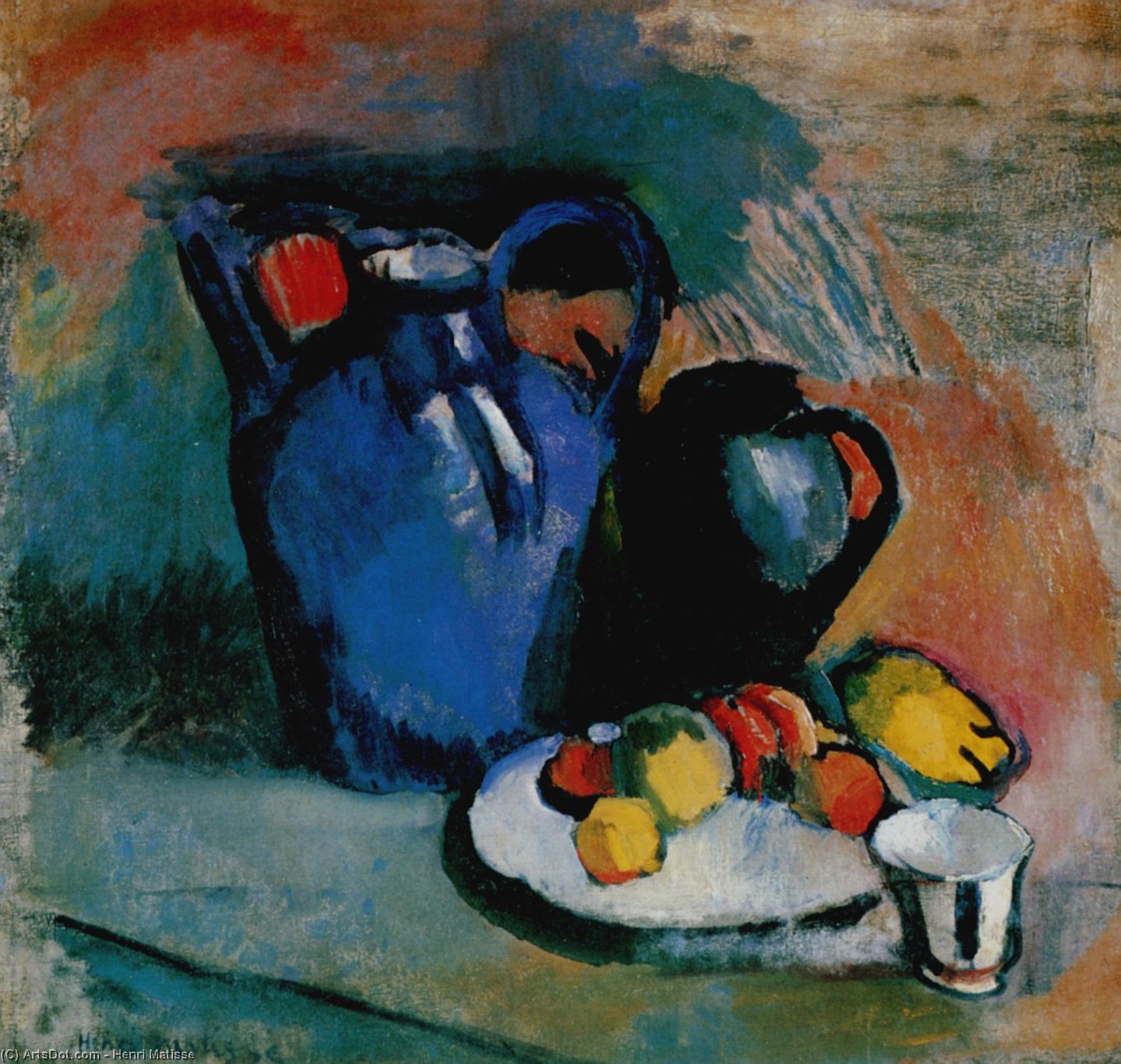 Nature Morte À La Cruche Bleue Huile Sur Toile Collection Wilbur Brayton Jr — Henri Matisse