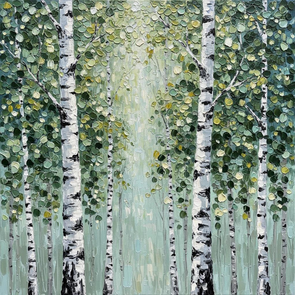 Ethereal Columns Of Silver Birch In A Meditative Morning Mist — Christian Noiret