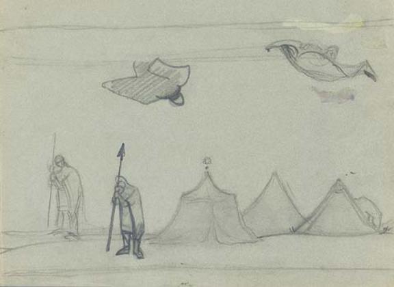 Sketch For ''flying Carpet'' 1 — Nicholas Roerich