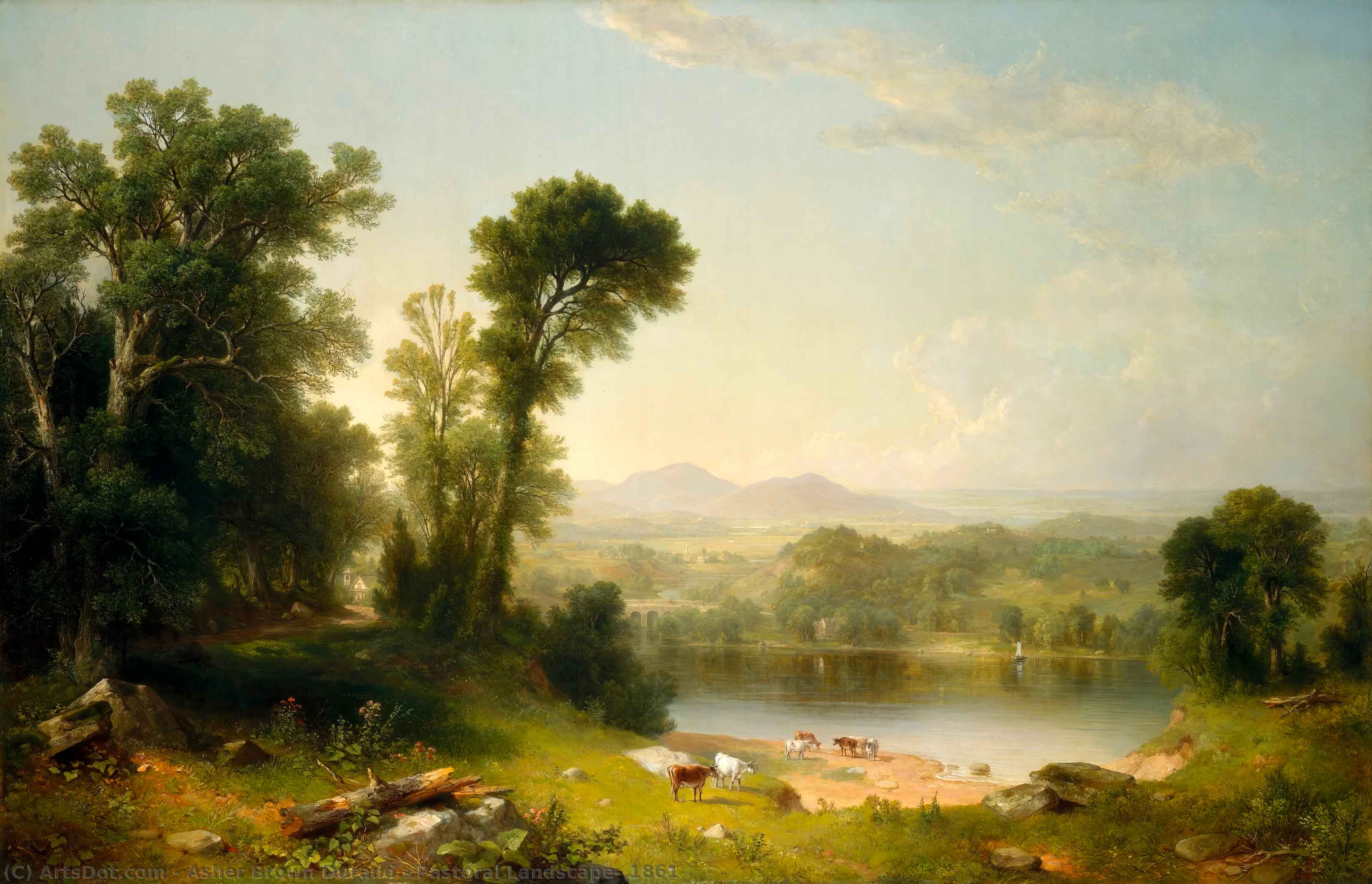 Pastoral Landscape, 1861 — Ašer Braun Durand