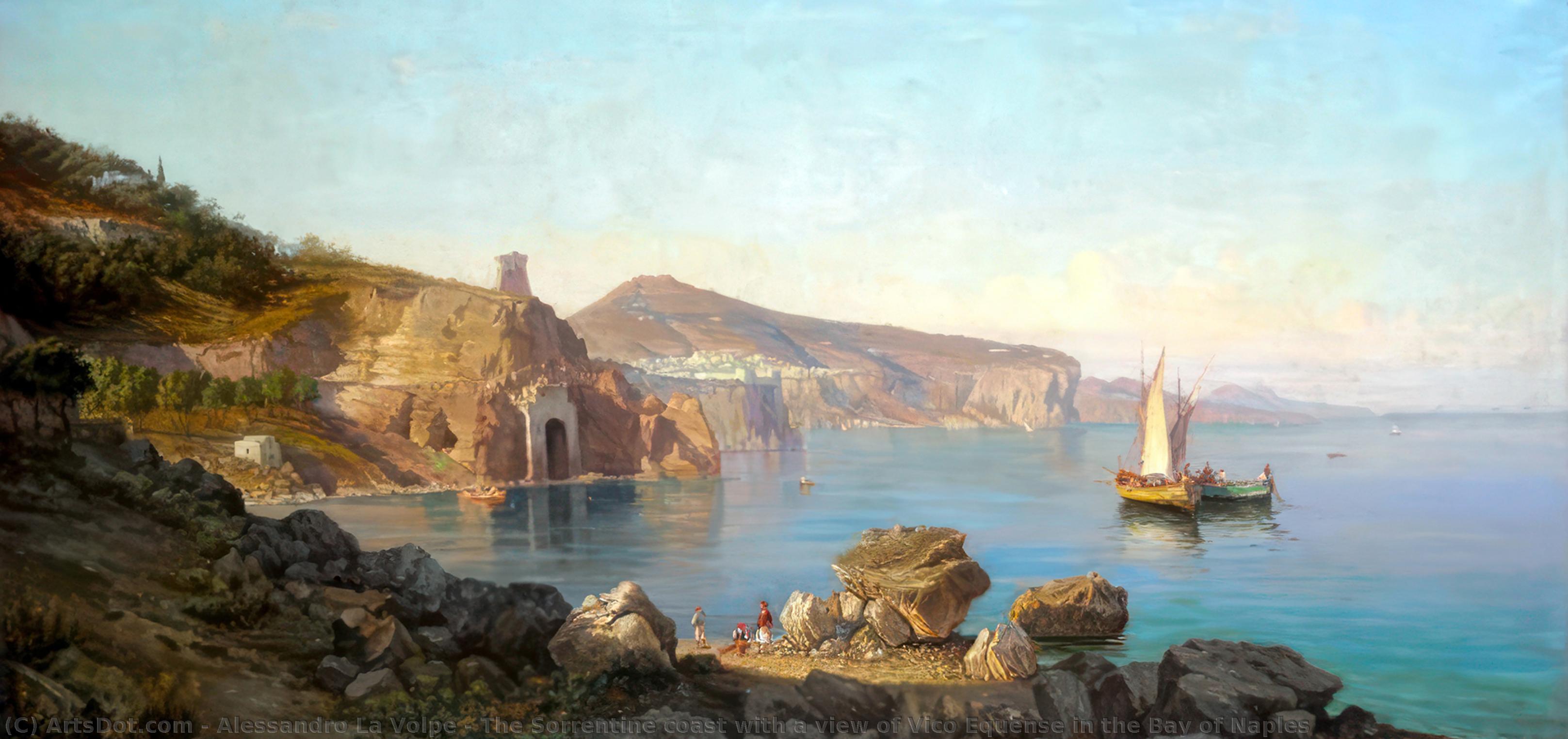 The Sorrentine Coast With A View Of Vico Equense In The Bay Of Naples — Alessandro La Volpe