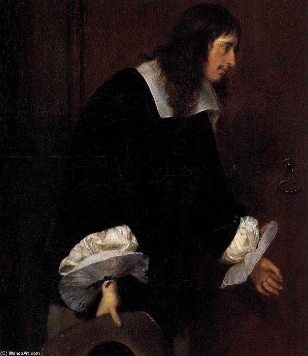 The Suitor's Visit (detail) — Gerard Ter Borch