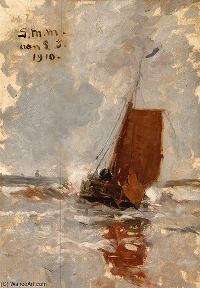 Sailing Barges At Sea — Gerhard Arij Ludwig Morgenstje Munthe