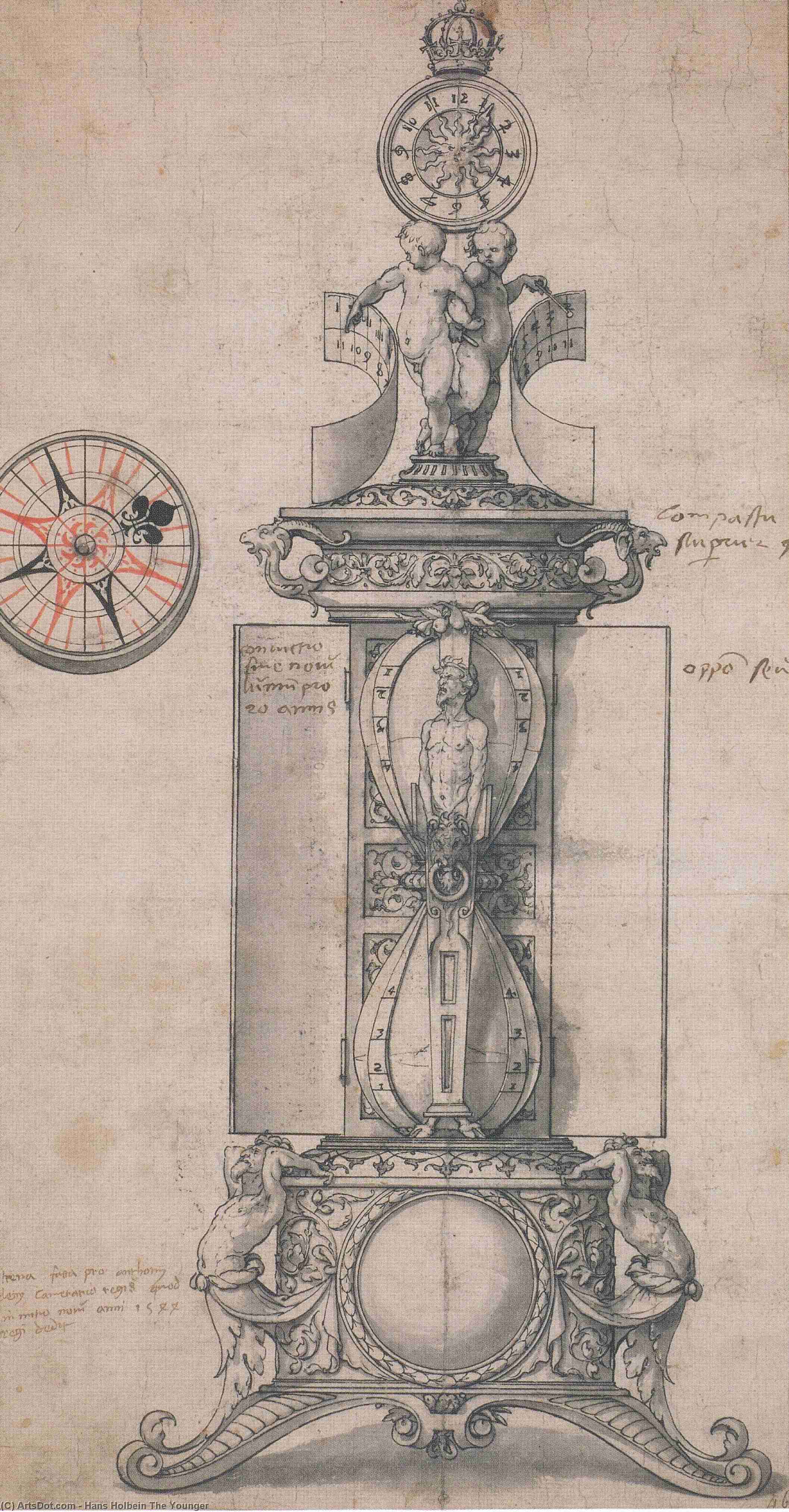 Diseño Para El Reloj De Anthony Denny — Hans Holbein El Joven