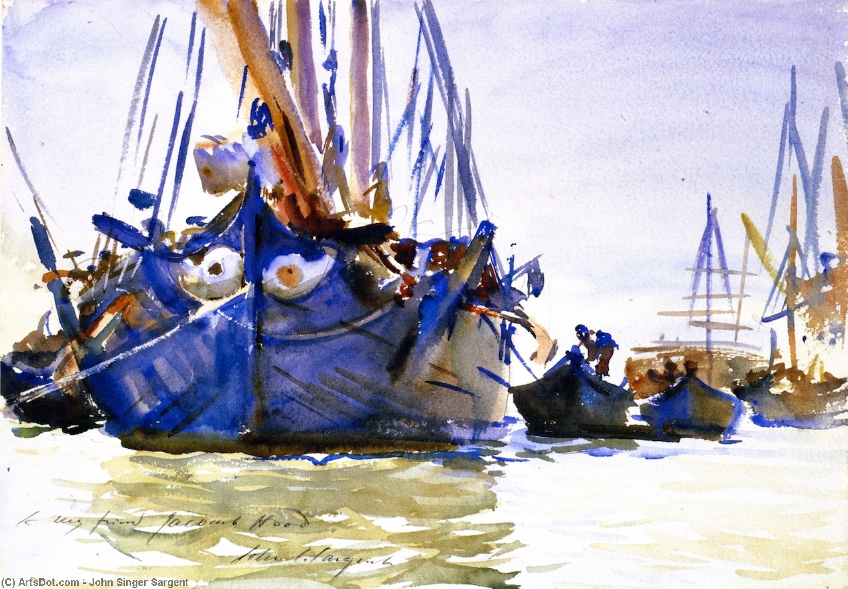 Sailing Vessels At Anchor — John Singer Sargent