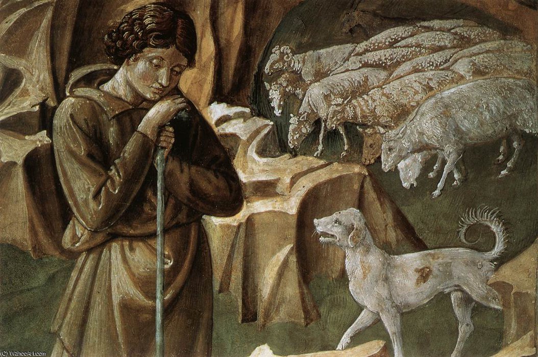 4 - The Vigil Of The Shepherds (detail) — Benozzo Gozzoli