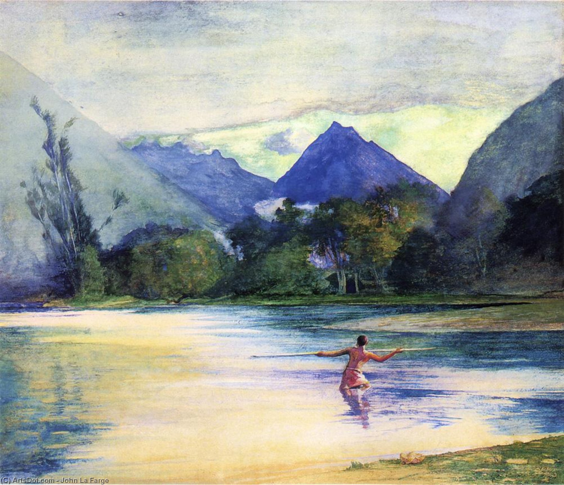 Entrance To The Vai-te-piha River, Cook's Anchorage — John La Farge