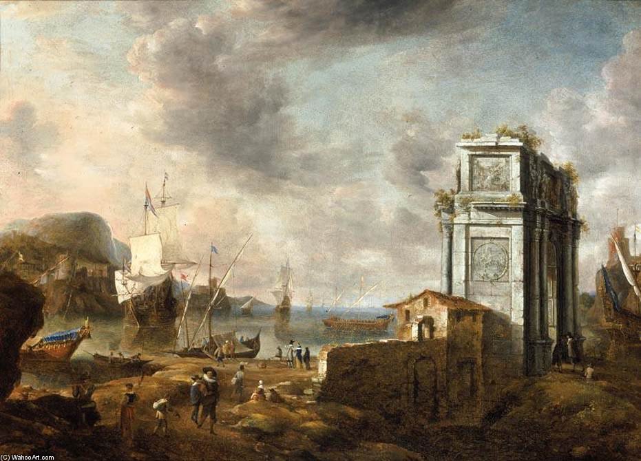 Capriccio Of A Mediterranean Harbour — Jan Abrahamsz Beerstraten