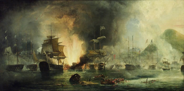 The Battle Of Navarino — George Philip Reinagle