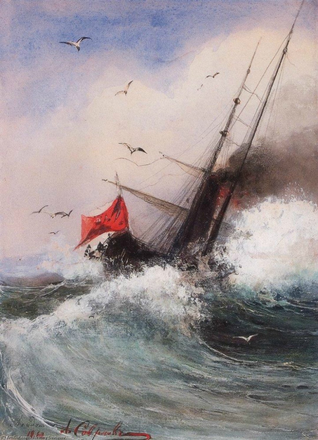 The Death Of The Ship At Sea — Aleksey Savrasov