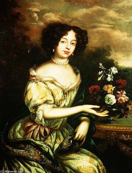 Portrait Of Louise Renee Kerouaille, Duchess Of Portsmouth And Aubigny , Mistress Of Char — Henri Gascard