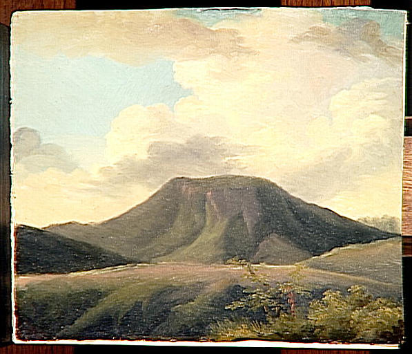 A Rocca Di Papa Le Monte Cavo Sous Un Ciel Nuageux — Pierre De Valenciennes