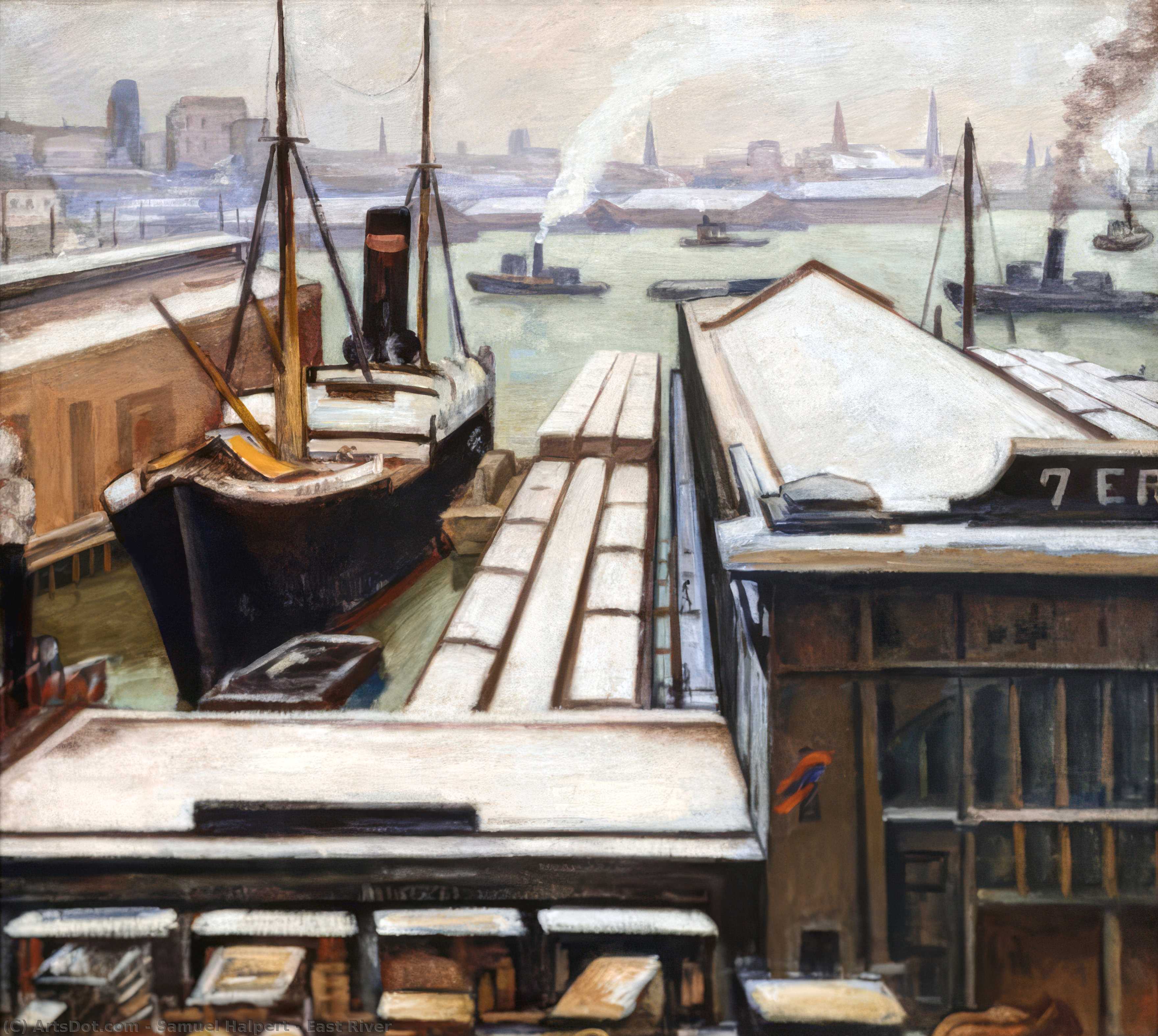 East River — Samuel Halpert