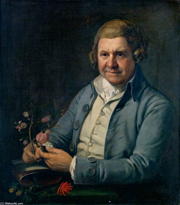 William Aiton, Holding A Plant (species Of Aitonia) In His Right Hand And A Hand Lens In His Left — Edmund Bristow