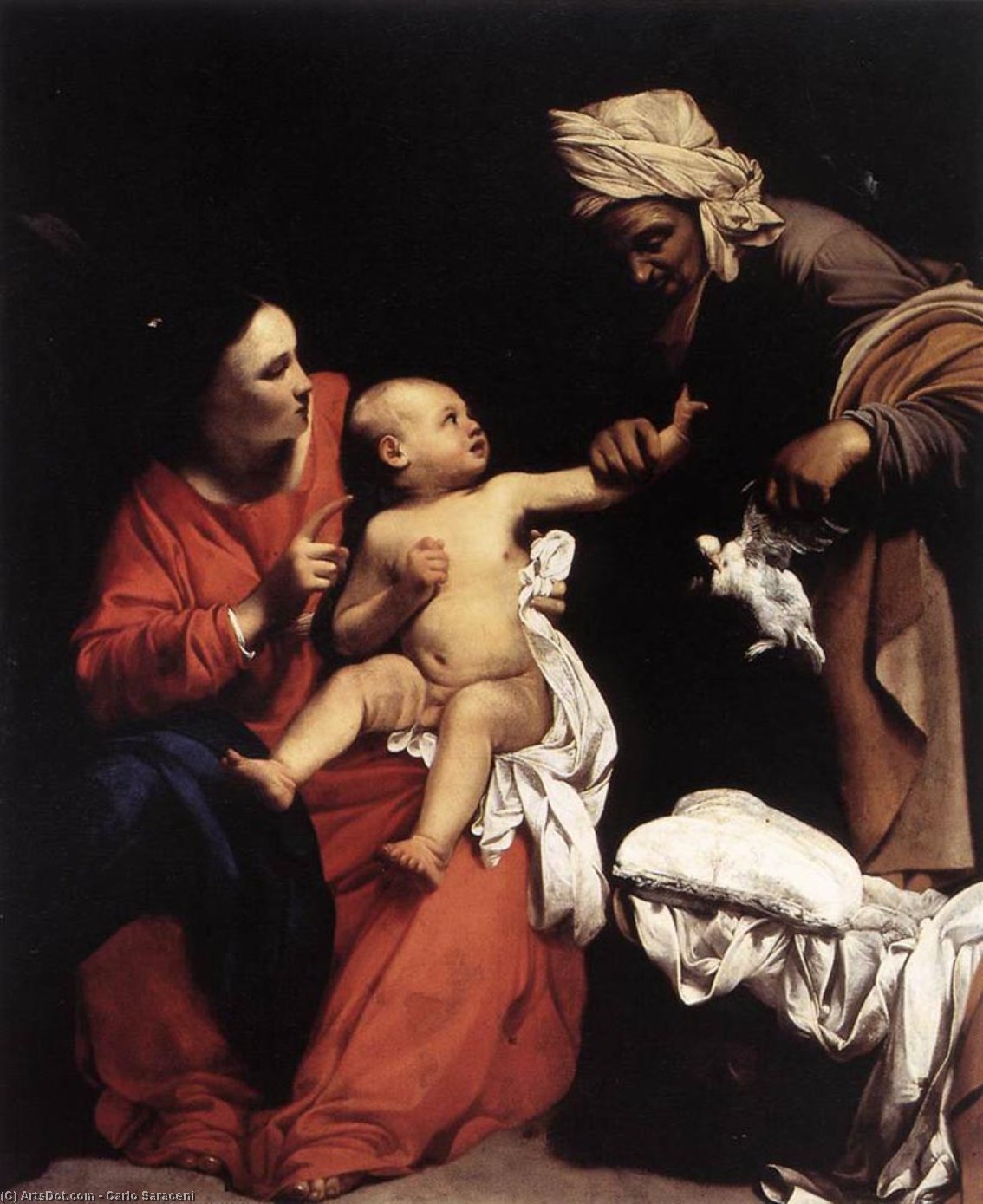 Madonna And Child With St Anne — Karlo Saraceni