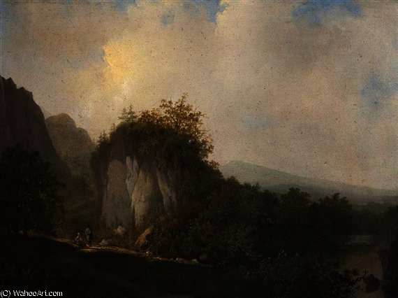 Landscape With Peasants — Johannes Warnardus Bilders