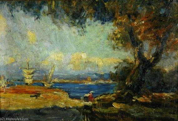 View Across A Bay — Raffaelo Sorbi