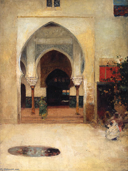 An Oriental Courtyard — Arthur Melville