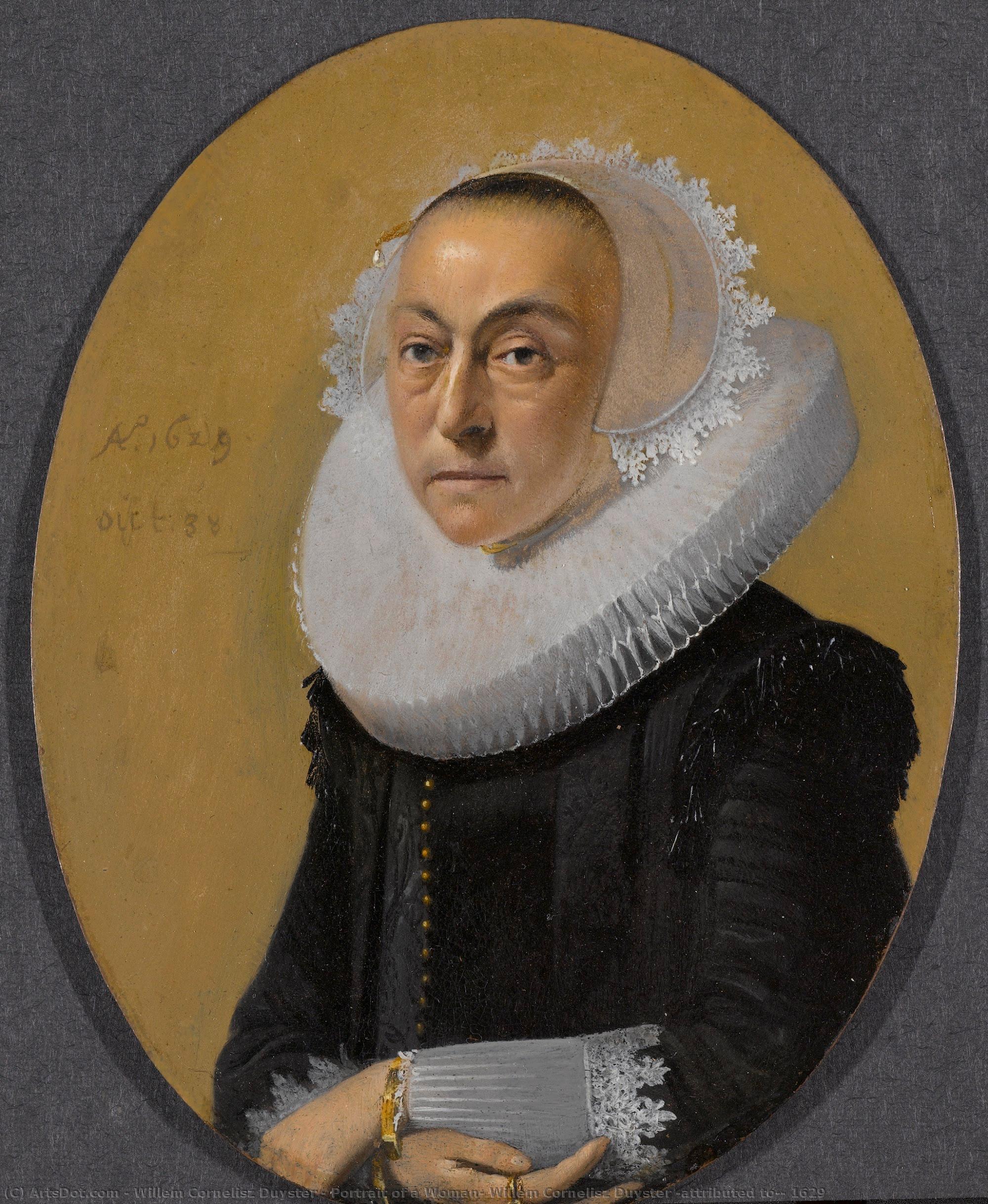 Portrait Of A Woman, Willem Cornelisz Duyster (attributed To), 1629 — Willem Cornelisz Duyster