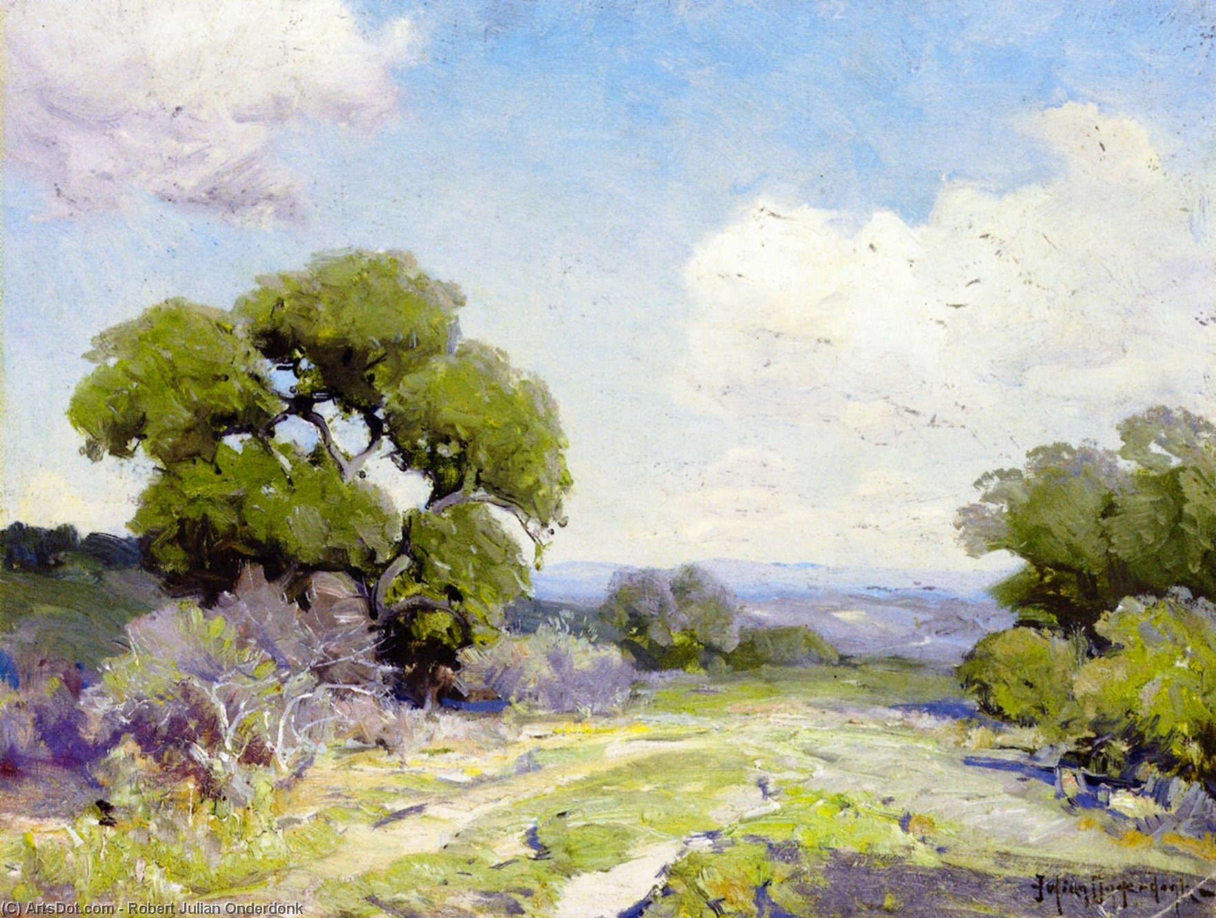 Morning In The Live Oaks, Boerne, Texas — Robert Julian Onderdonk