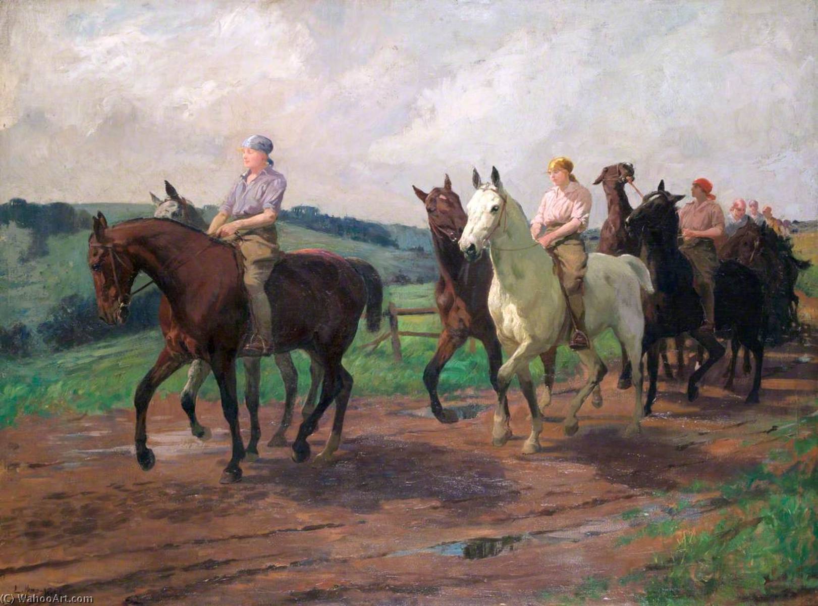 The Ladies' Army Remount Depot, Russley Park, Wiltshire, 1918 — Lucy Elizabeth Kemp Welch