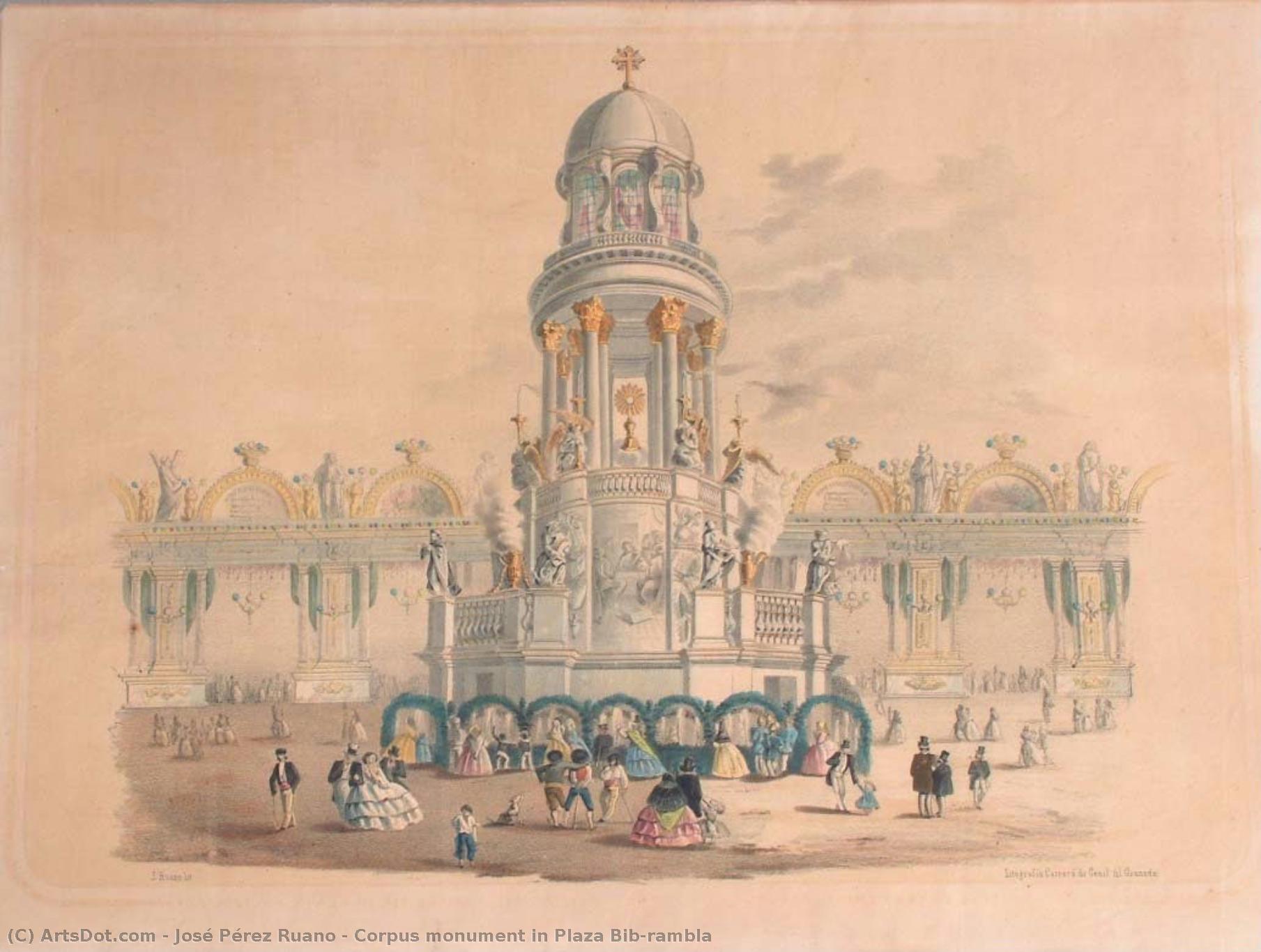 Corpus Monument In Plaza Bib-rambla — José Pérez Ruano