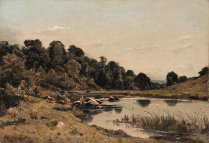 On The Bank Of The Aumance — Henri-joseph Harpignies