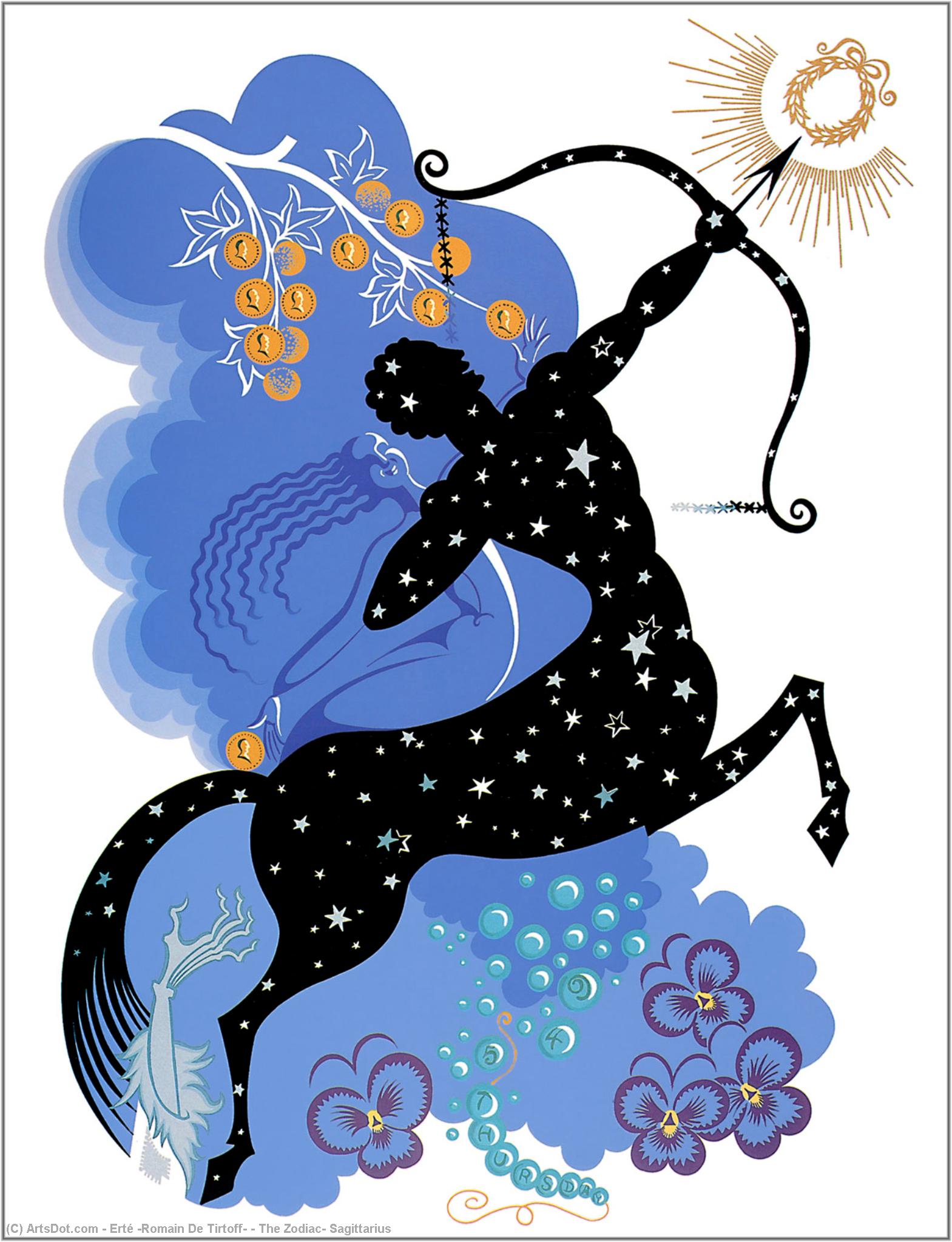 The Zodiac, Sagittarius — Erté