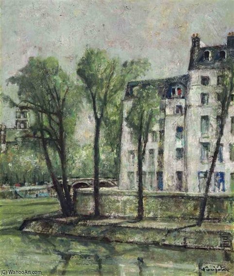 Paysage De Paris, Ile St-louis — Léonard Tsuguharu Foujita