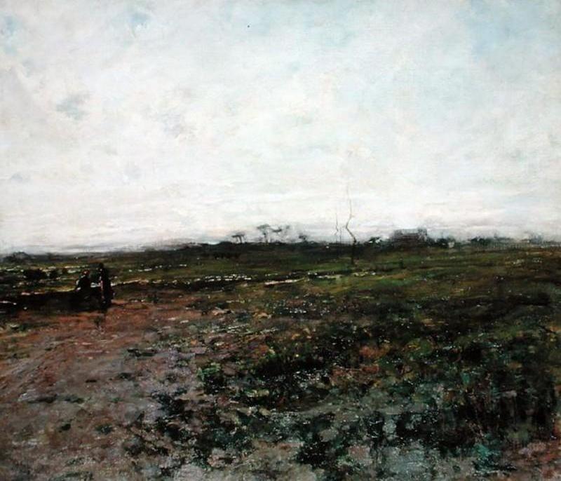 Landschaft Mit Einer Dorfbewohnerin — Jean-françois Millet
