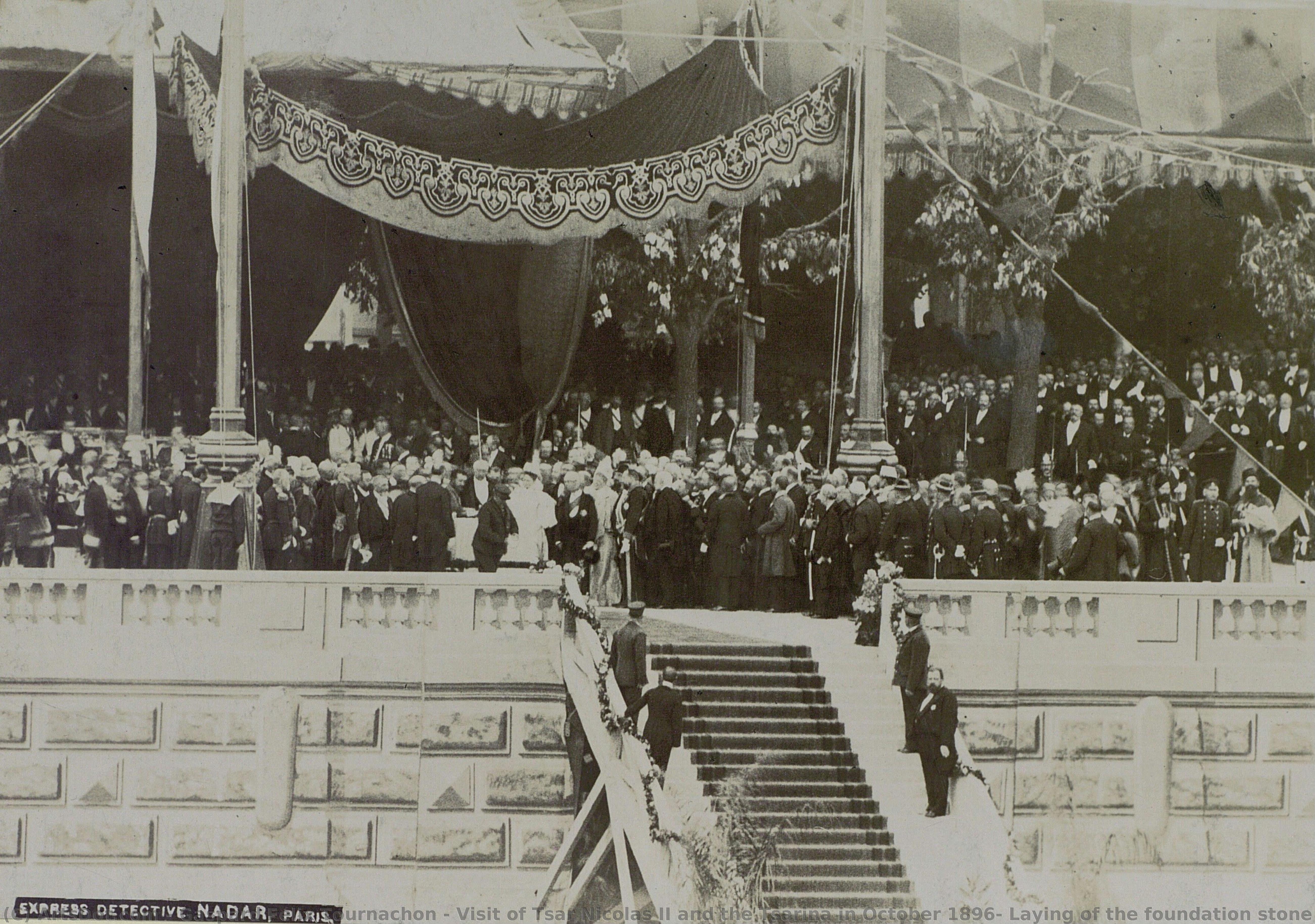 Visit Of Tsar Nicolas Ii And The Tsarina In October 1896: Laying Of The Foundation Stone Of The Pont Alexandre Iii — Gaspard Félix Tournachon