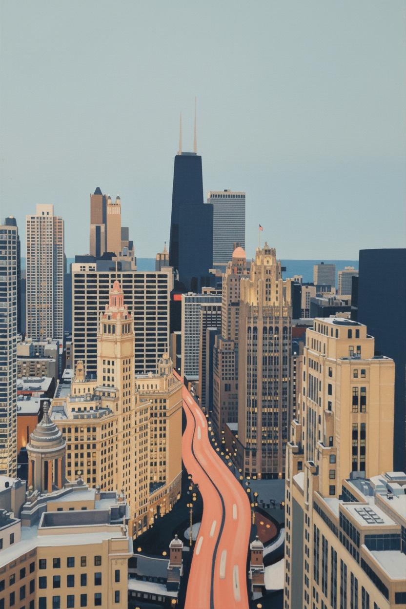 Chromatic Arteries: An Urban Symphony In Beige And Salmon — Gilles Fournier