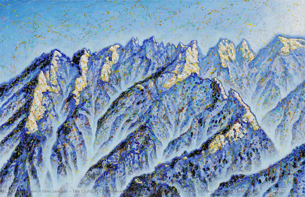 The Light At Cheonhwadae Peaks, From The Series Twelve Scenes Of Mount Geumgang — Shin Jangshik