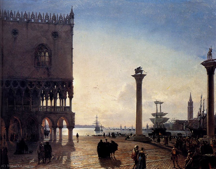 Piazza San Marco At Night — Friedrich Nerly