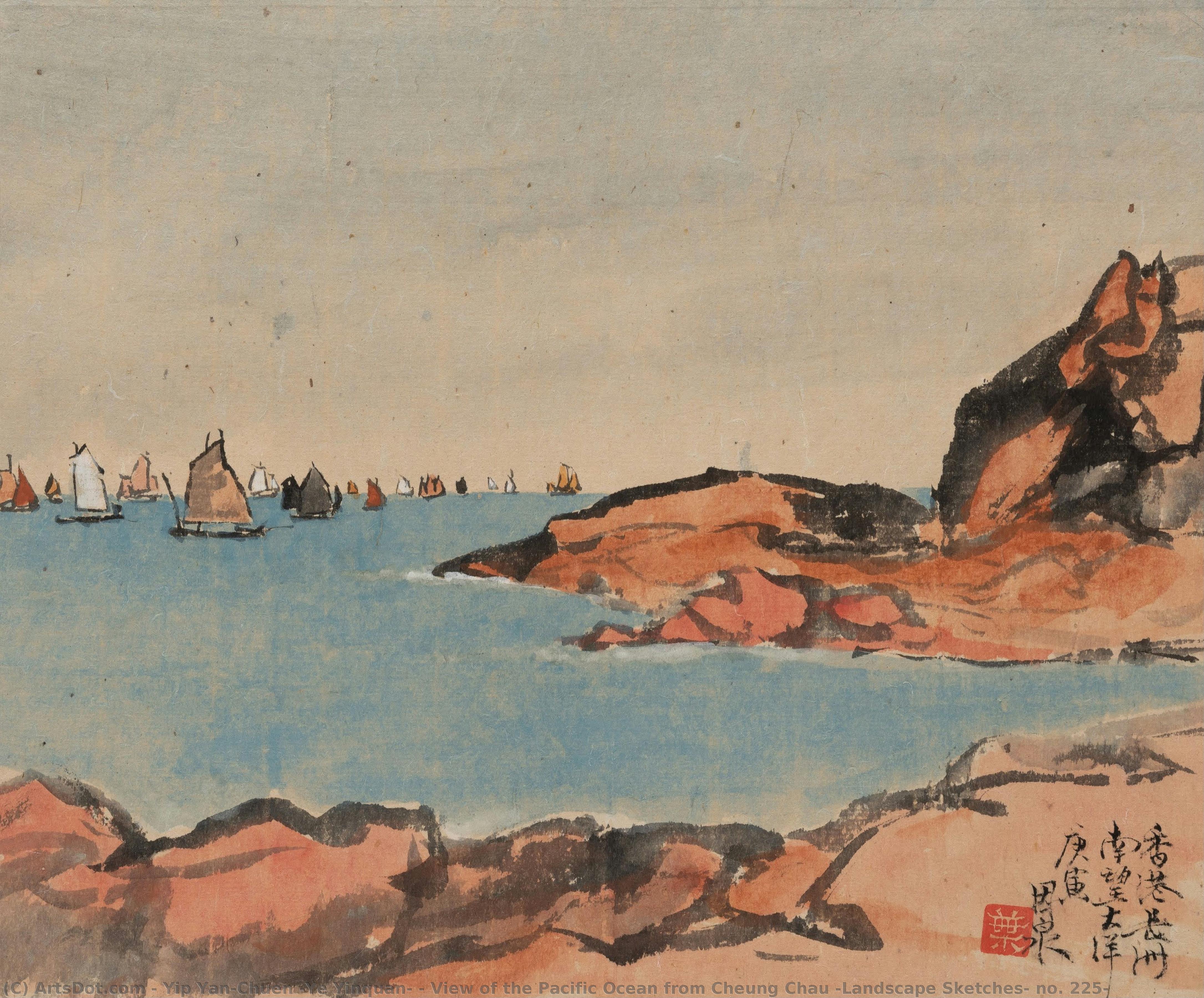 View Of The Pacific Ocean From Cheung Chau (landscape Sketches, No. 225) — Yip Yan-chuen (ye Yinquan)