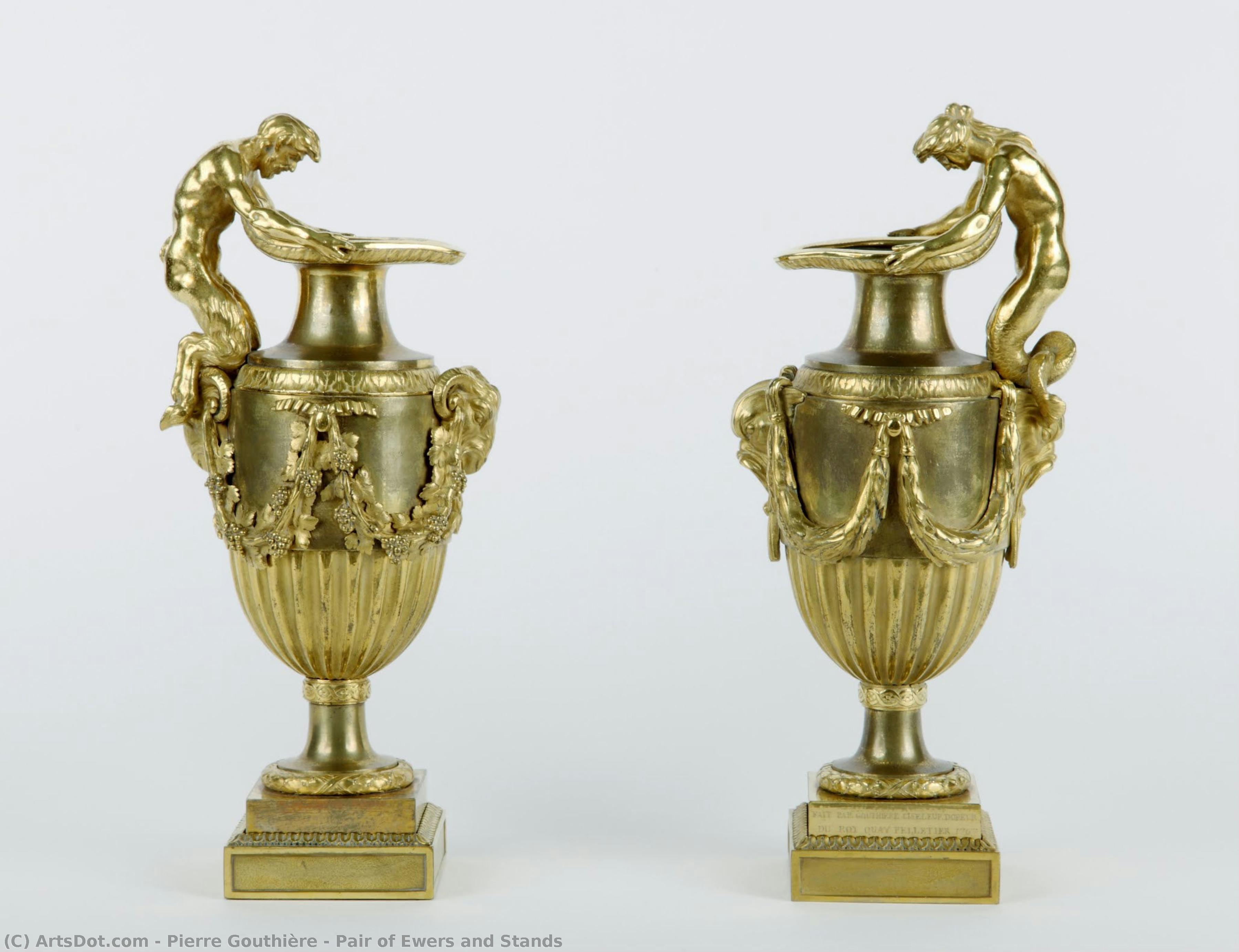 Pair Of Ewers And Stands — Pierre Gouthière
