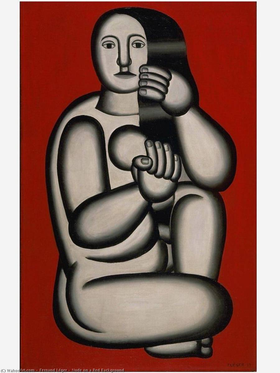 Nude On A Red Background — Fernand Léger