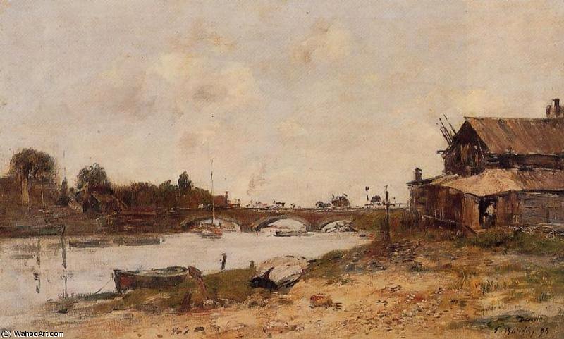 Bridge Over The Touques At Deauville — Eugène Louis Boudin