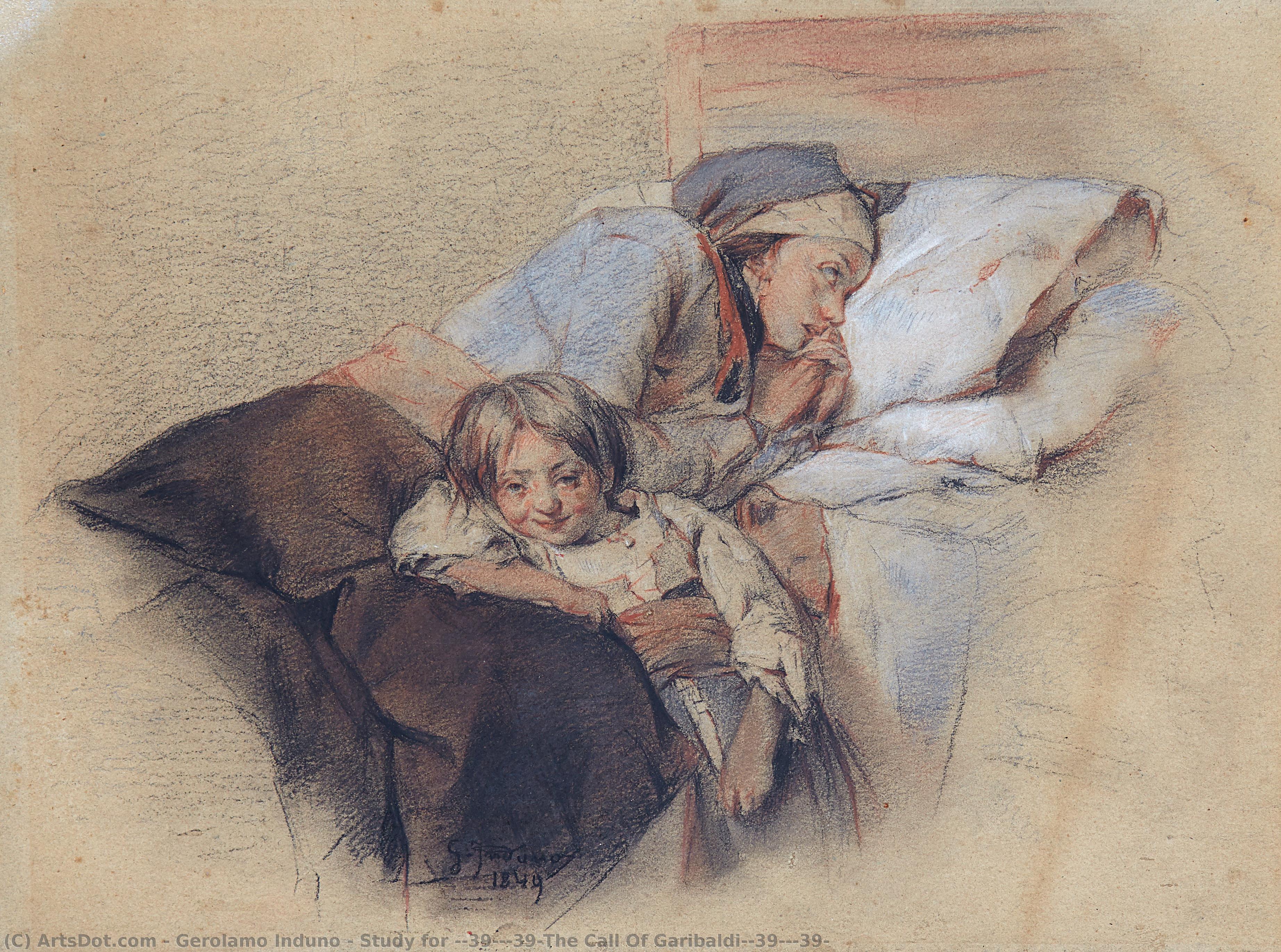 Study For ''the Call Of Garibaldi'' — Gerolamo Induno