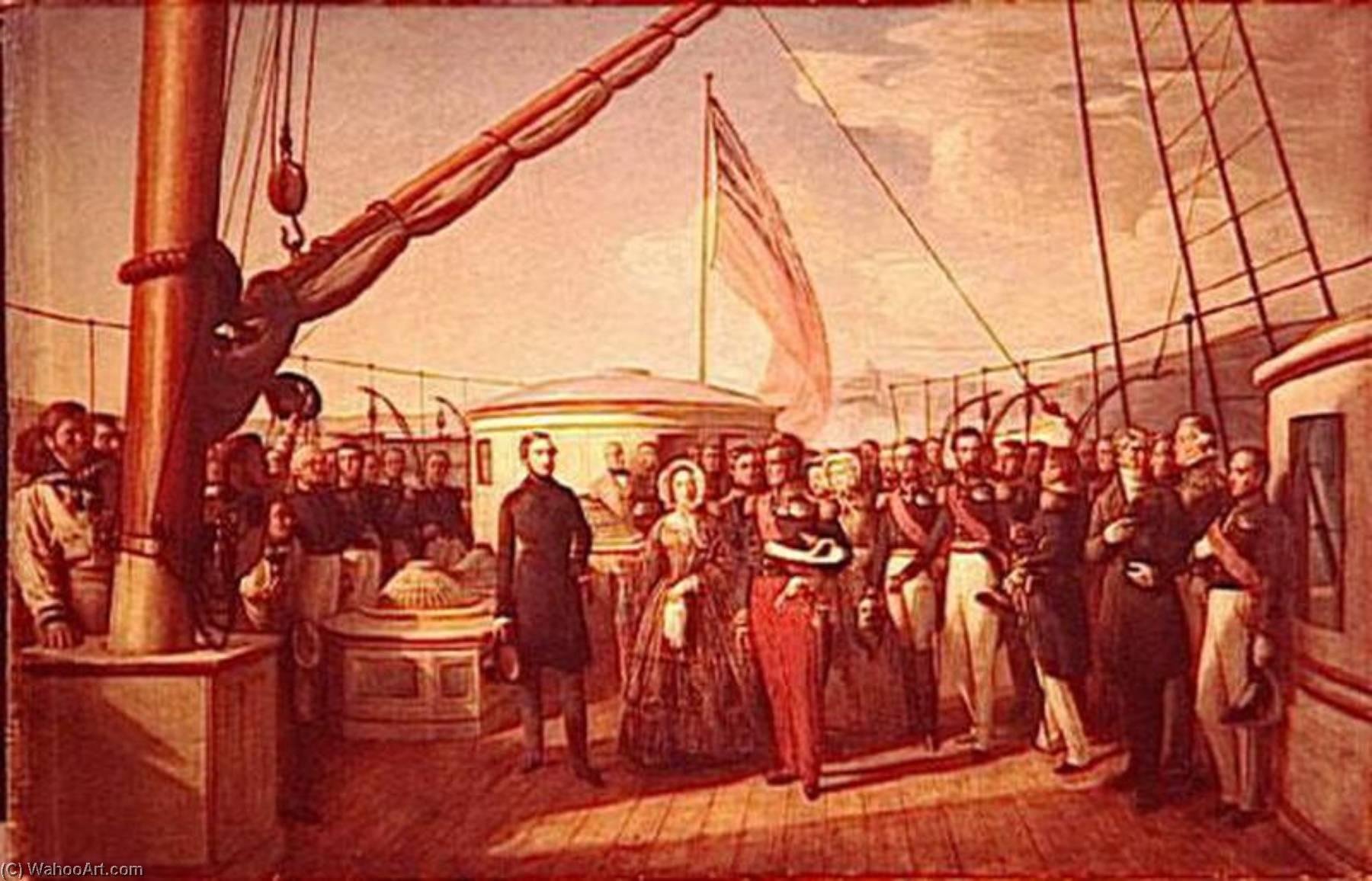 Entrevue De Louis Philippe Et De La Reine Victoria, A Bord Du Victoria And Albert2 Septembre 1843 — Francois Auguste Biard