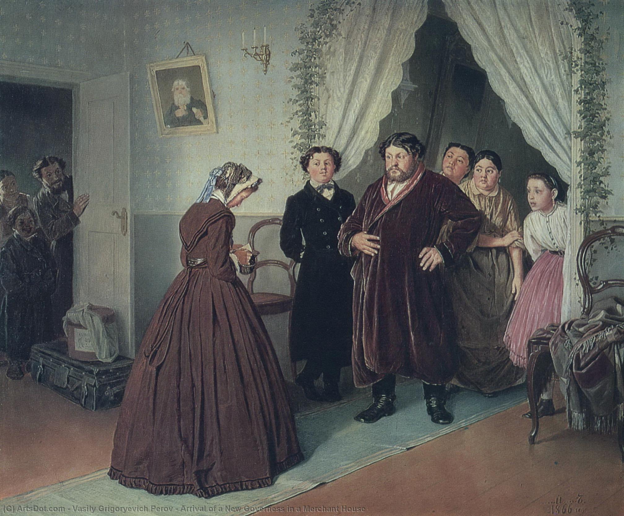 Arrival Of A New Governess In A Merchant House — Vasily Grigoryevich Perov