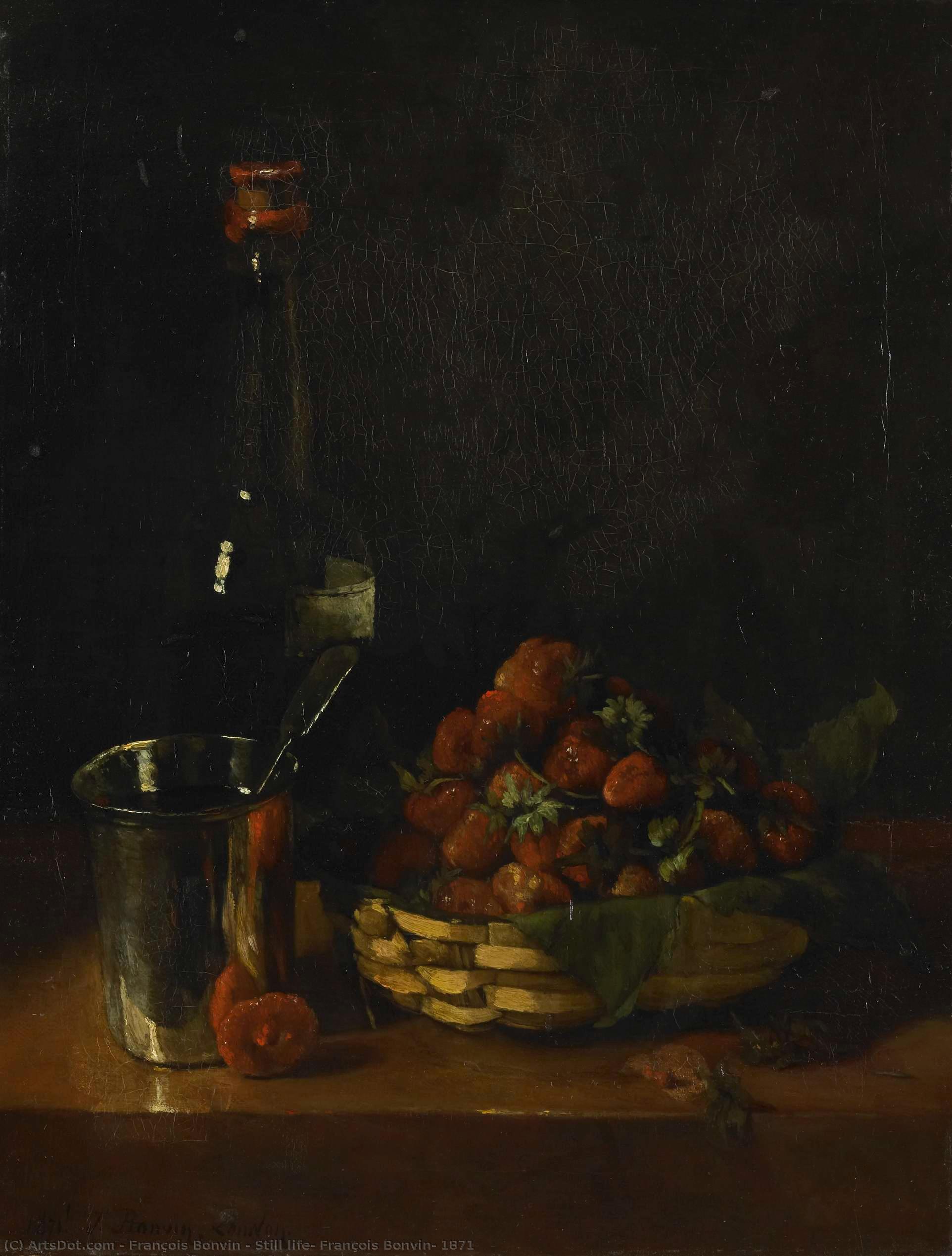 Still Life, François Bonvin, 1871 — François Bonvin